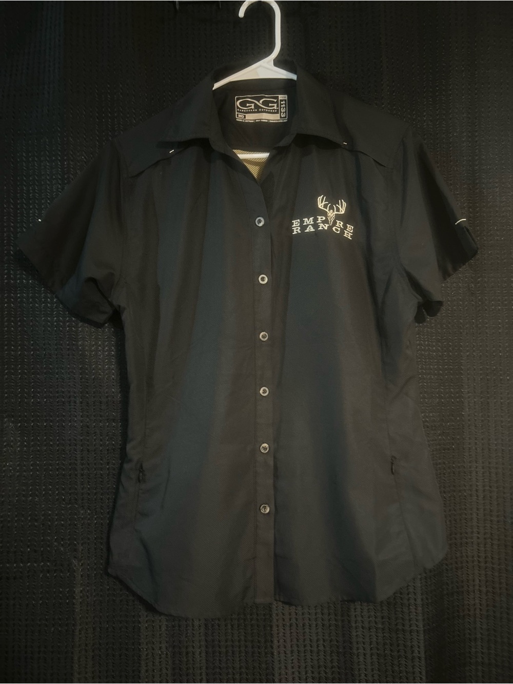 GameGuard Outdoors Men's Black Short-Sleeve Button Shirt
